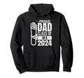 Proud Dad Class 2024 Graduate Funny Hoodie - Custom Art Print for Adults - T-Shirt, Sweatshirt, Hoodie