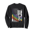Dad United States Distressed Rainbow Sweatshirt - Graphic Print Men Women - T-Shirt, Sweatshirt, Hoodie