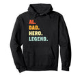 Al Dad Hero Legend Personalized Hoodie - Minimalist Print for Adults - T-Shirt, Sweatshirt, Hoodie