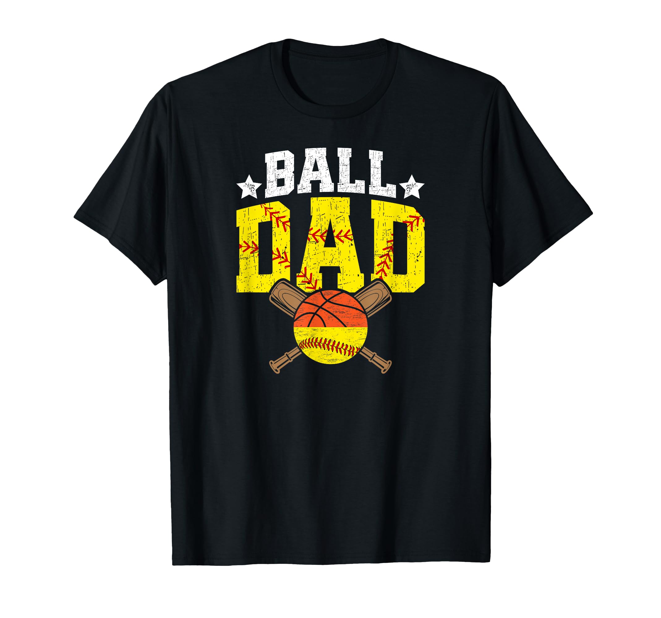 Ball Dad Proud Softball Basketball Dad T-Shirt - Custom Art Print Unisex - T-Shirt, Sweatshirt, Hoodie