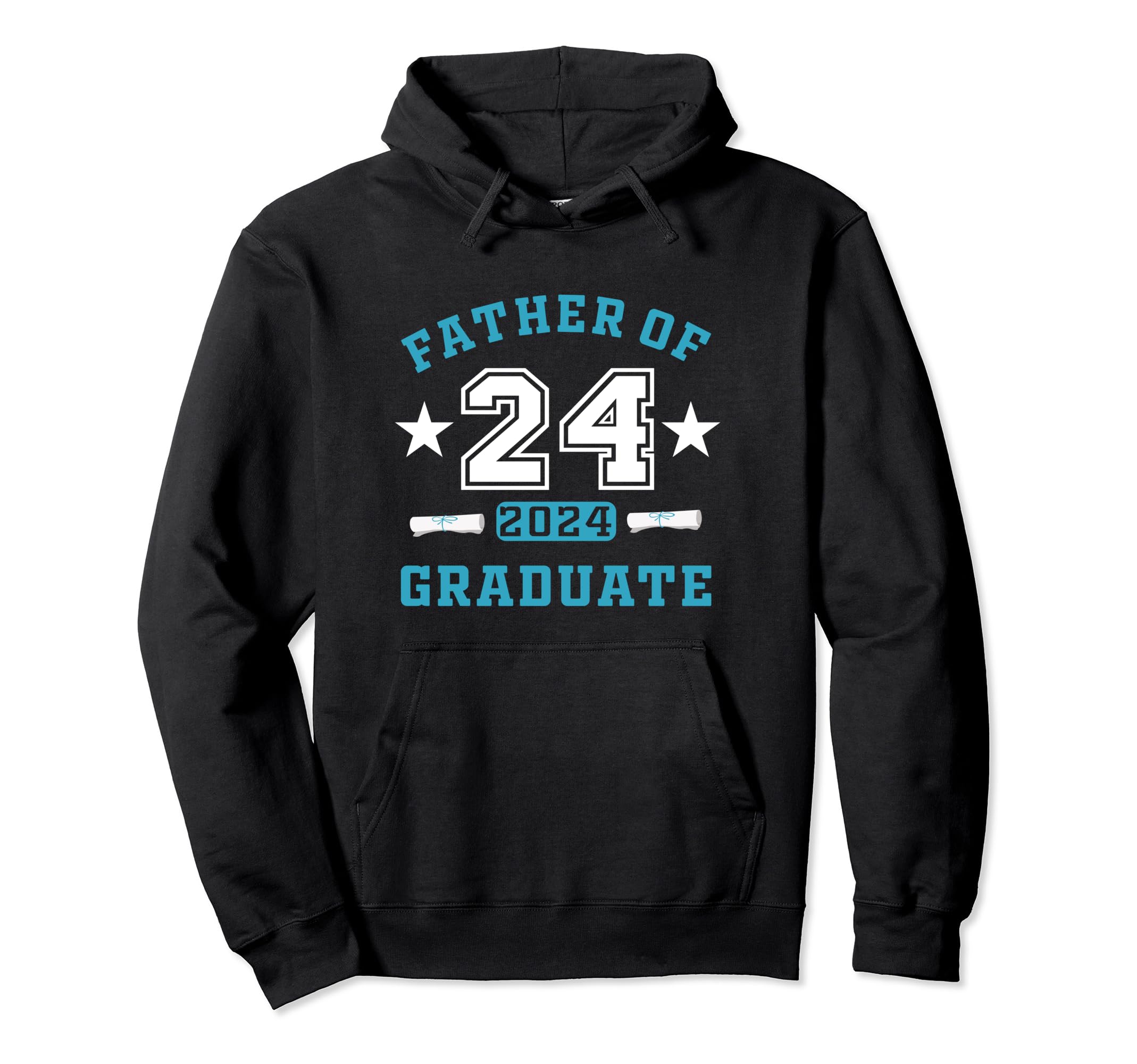Father 2024 Graduate Mens Proud Dad 2024 Hoodie - Unique Graphic Unisex - T-Shirt, Sweatshirt, Hoodie