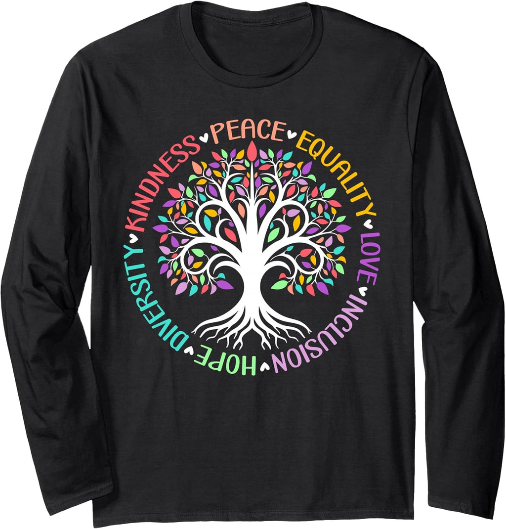 Kindness Peace Equality Love Hope Diversity Positive - Adult & Kids T-Shirts, Sweatshirts & Hoodies apparel design preview 1