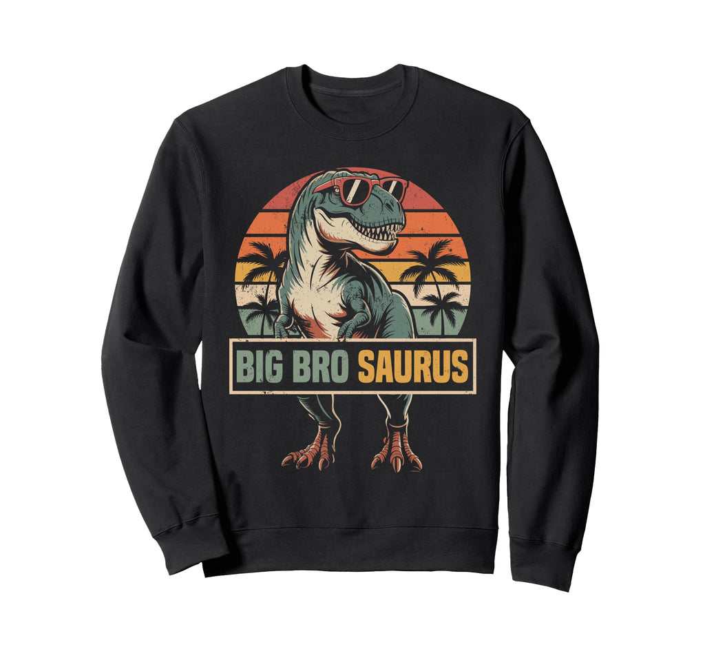 Big Bro Saurus Dinosaur Family Sweatshirt - Minimalist Print Men Women - T-Shirt, Sweatshirt, Hoodie