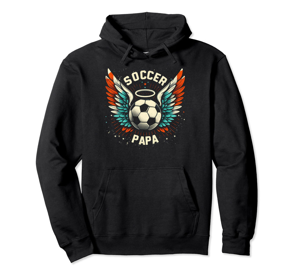 Soccer Papa Family Matching Dad Fathers Hoodie - Minimalist Print Unisex - T-Shirt, Sweatshirt, Hoodie