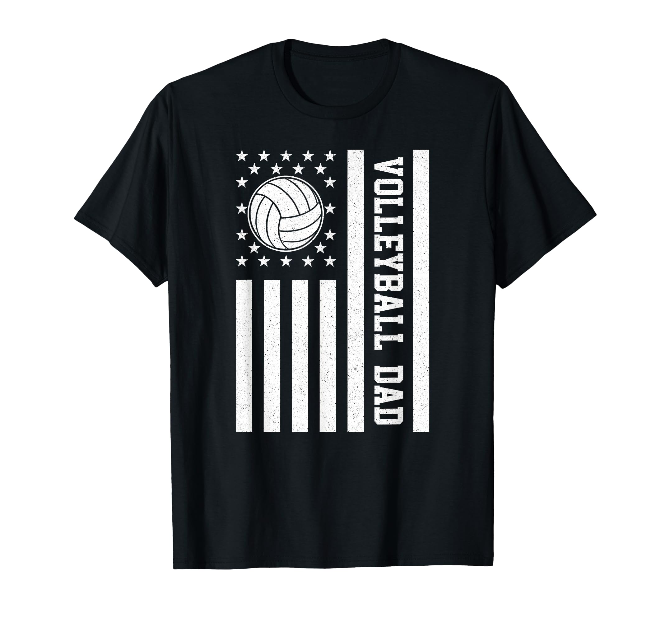 Volleyball Dad Usa American Flag T-Shirt - Minimalist Print for Adults - T-Shirt, Sweatshirt, Hoodie