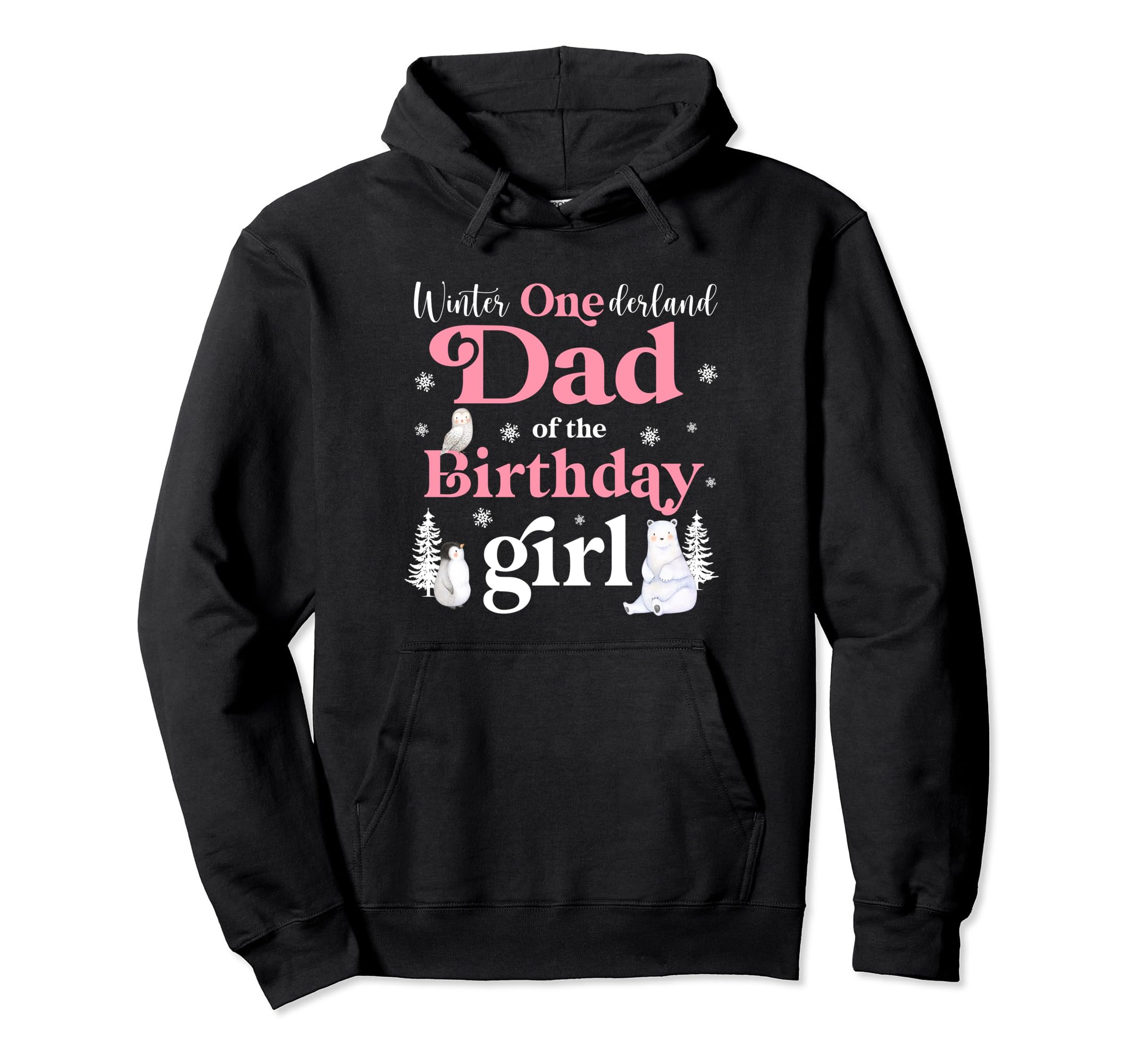 Dad Birthday Winter Onederland Family Hoodie - Minimalist Print Men Women - T-Shirt, Sweatshirt, Hoodie