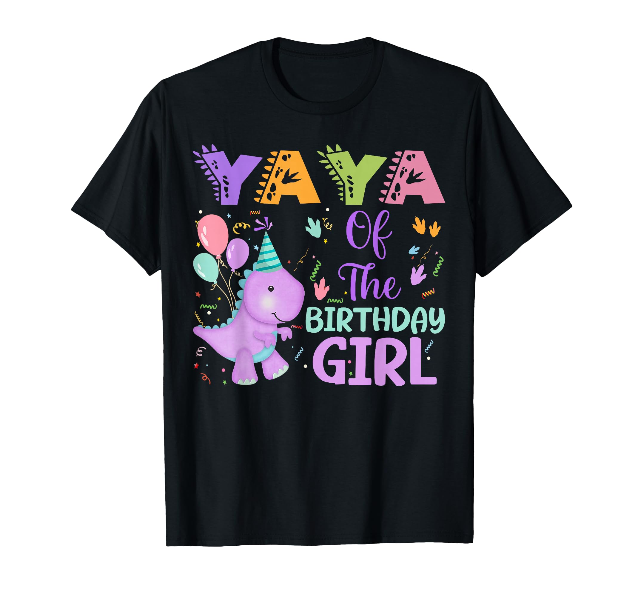 Yaya Birthday Dinosaur Saurus Rex Party T-Shirt - Aesthetic Graphic Unisex - T-Shirt, Sweatshirt, Hoodie