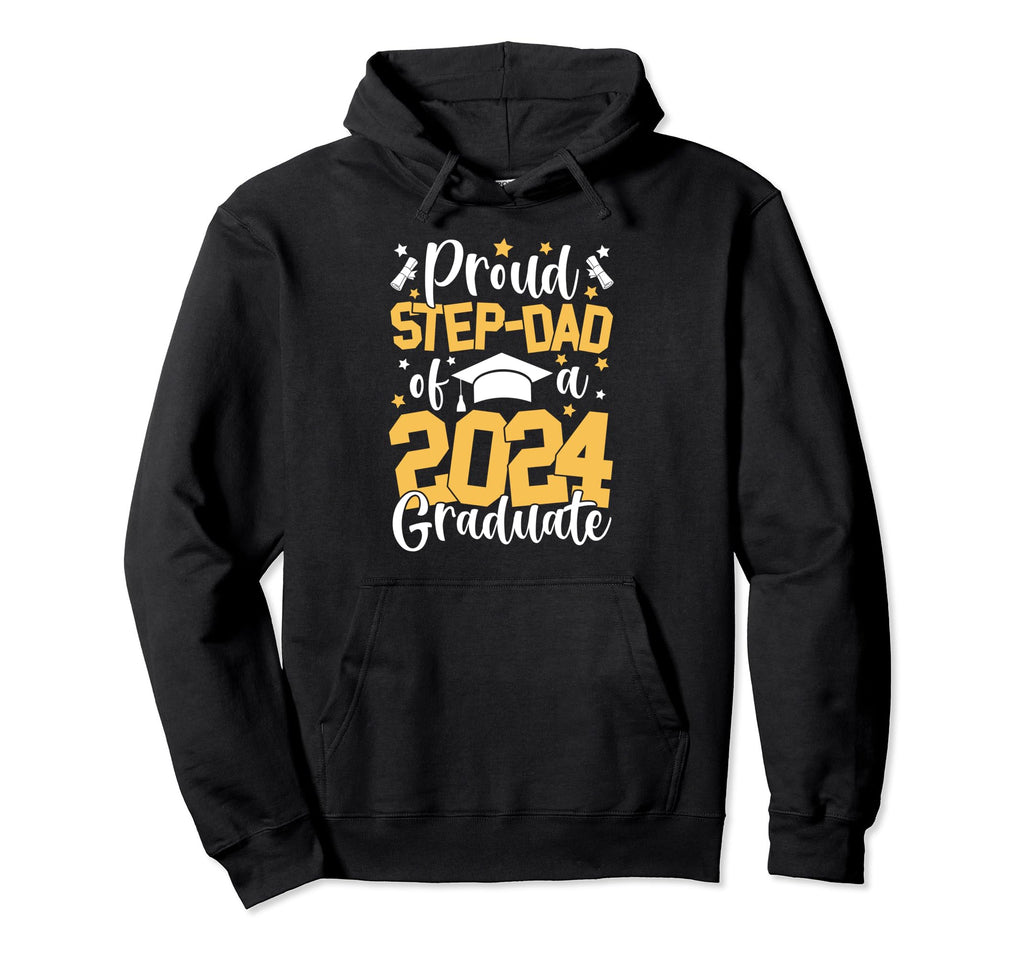 Proud Step Dad Class 2024 Hoodie - Casual Everyday Wear for Adults - T-Shirt, Sweatshirt, Hoodie
