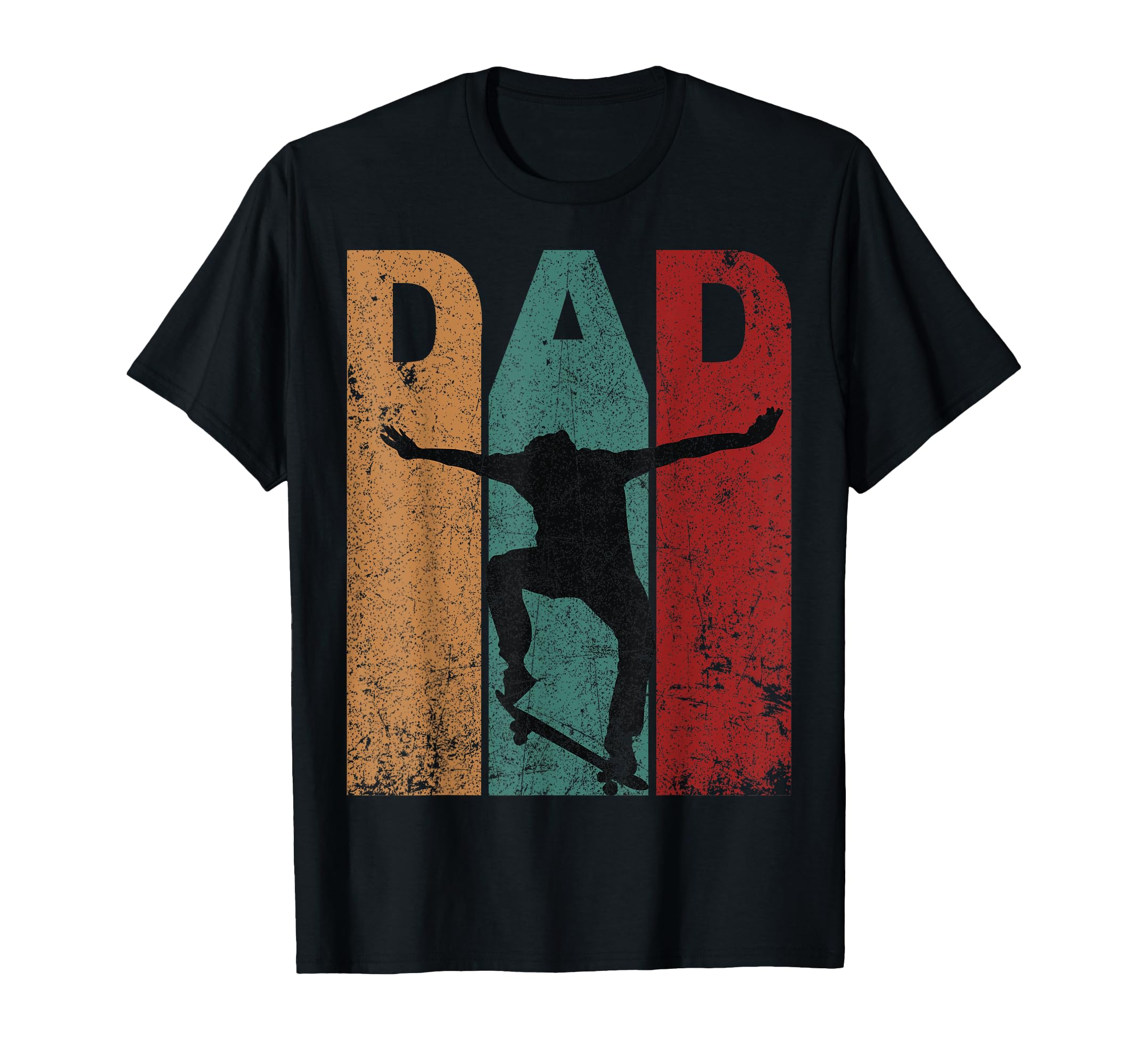 Skateboard Dad Daddy Silhouette Fathers T-Shirt - Minimalist Print Unisex - T-Shirt, Sweatshirt, Hoodie