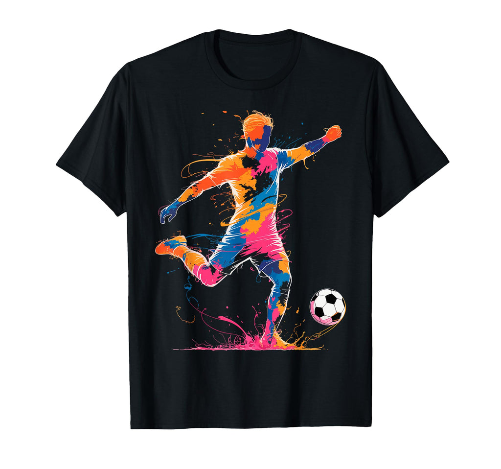 Colorful Funny Soccer Player Fan Game T-Shirt - Trendy Graphic for Adults - T-Shirt, Sweatshirt, Hoodie