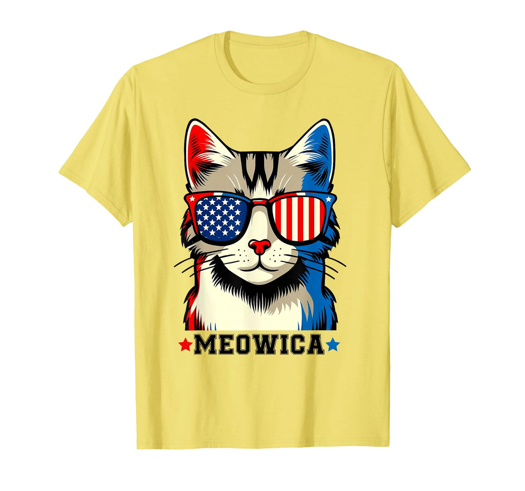 Cat 4Th July Usa Flag Meowica T-Shirt - Streetwear Style Men Women - T-Shirt, Sweatshirt, Hoodie