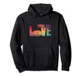 Colorful Feral Cat Love Dad Mom Hoodie - Trendy Graphic Men Women - T-Shirt, Sweatshirt, Hoodie