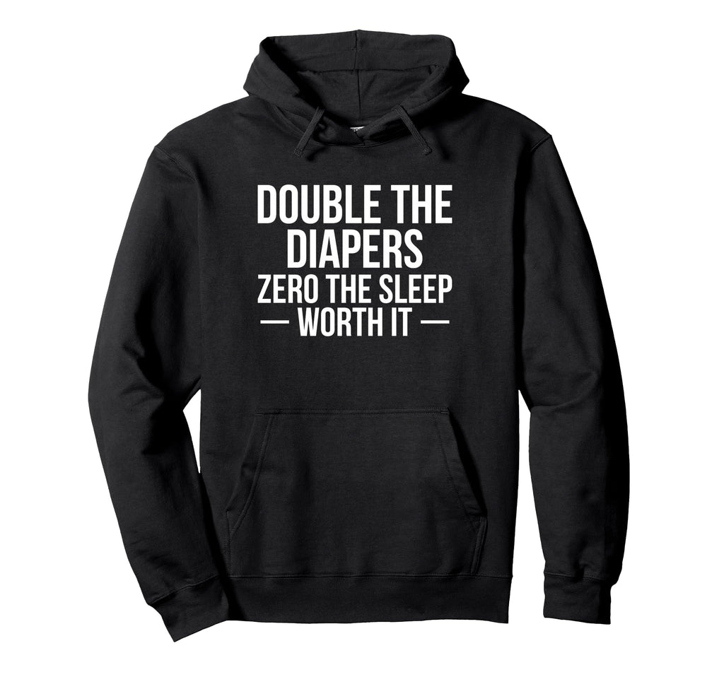 Double Diapers Zero Sleep Twin Dad Hoodie - Custom Art Print for Adults - T-Shirt, Sweatshirt, Hoodie