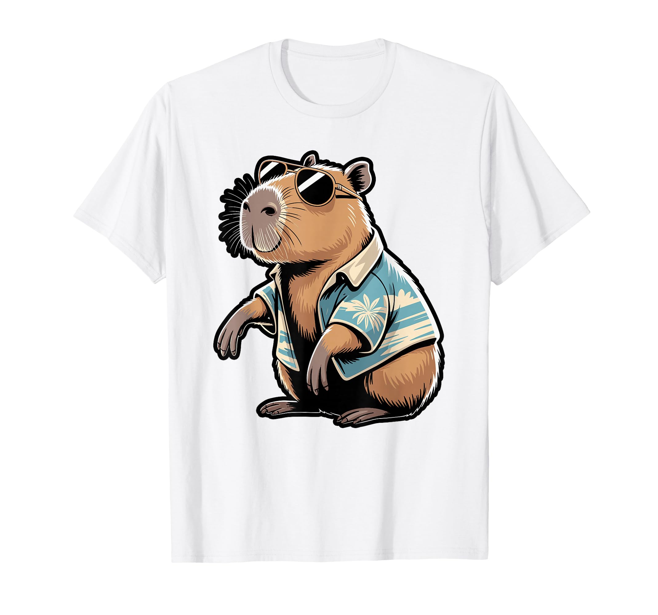Capybara Soccer Fan Cartoon Illustration T-Shirt - Novelty Apparel Unisex - T-Shirt, Sweatshirt, Hoodie
