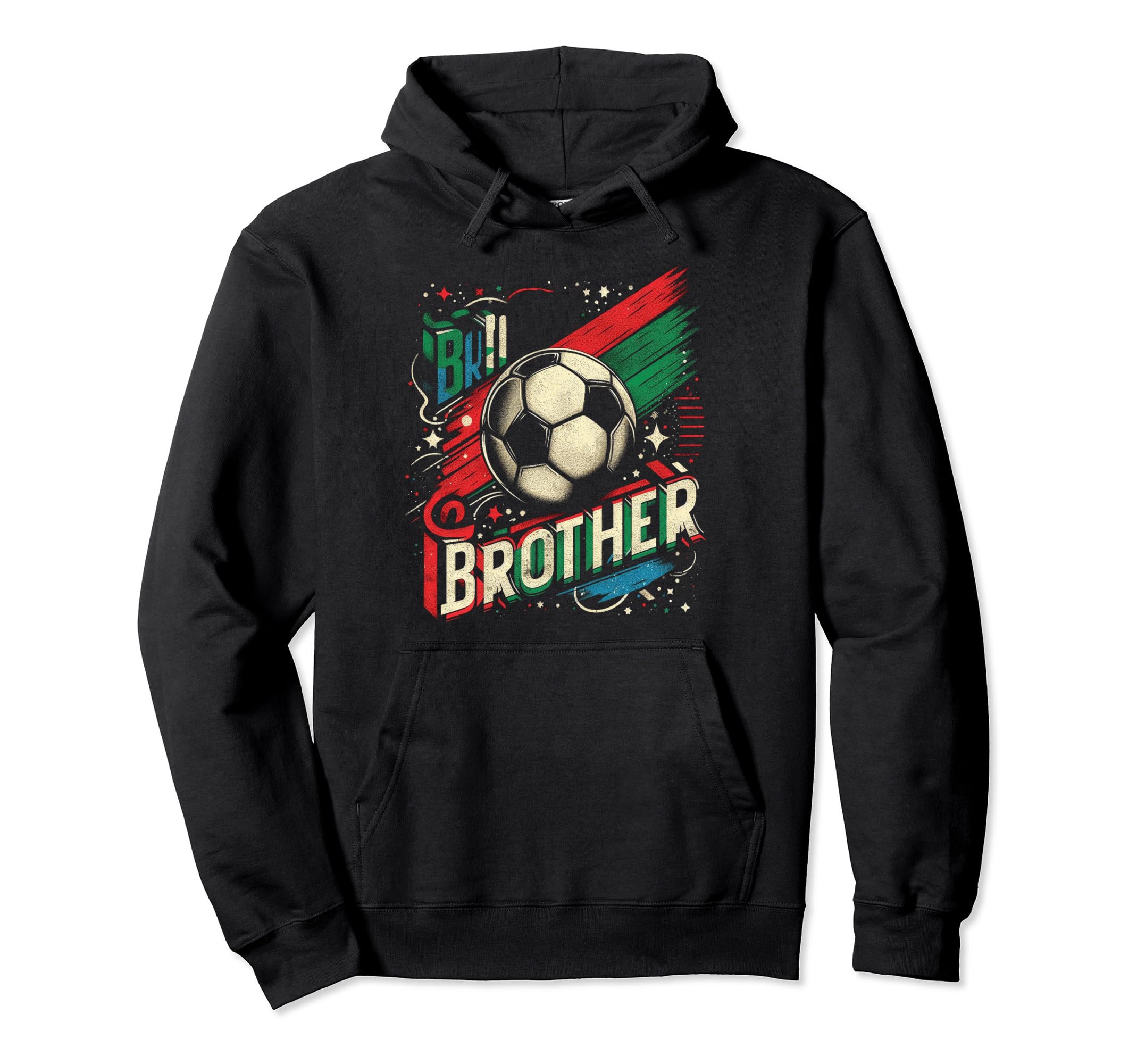 Soccer Brother Family Matching Team Hoodie - Custom Art Print for Adults - T-Shirt, Sweatshirt, Hoodie