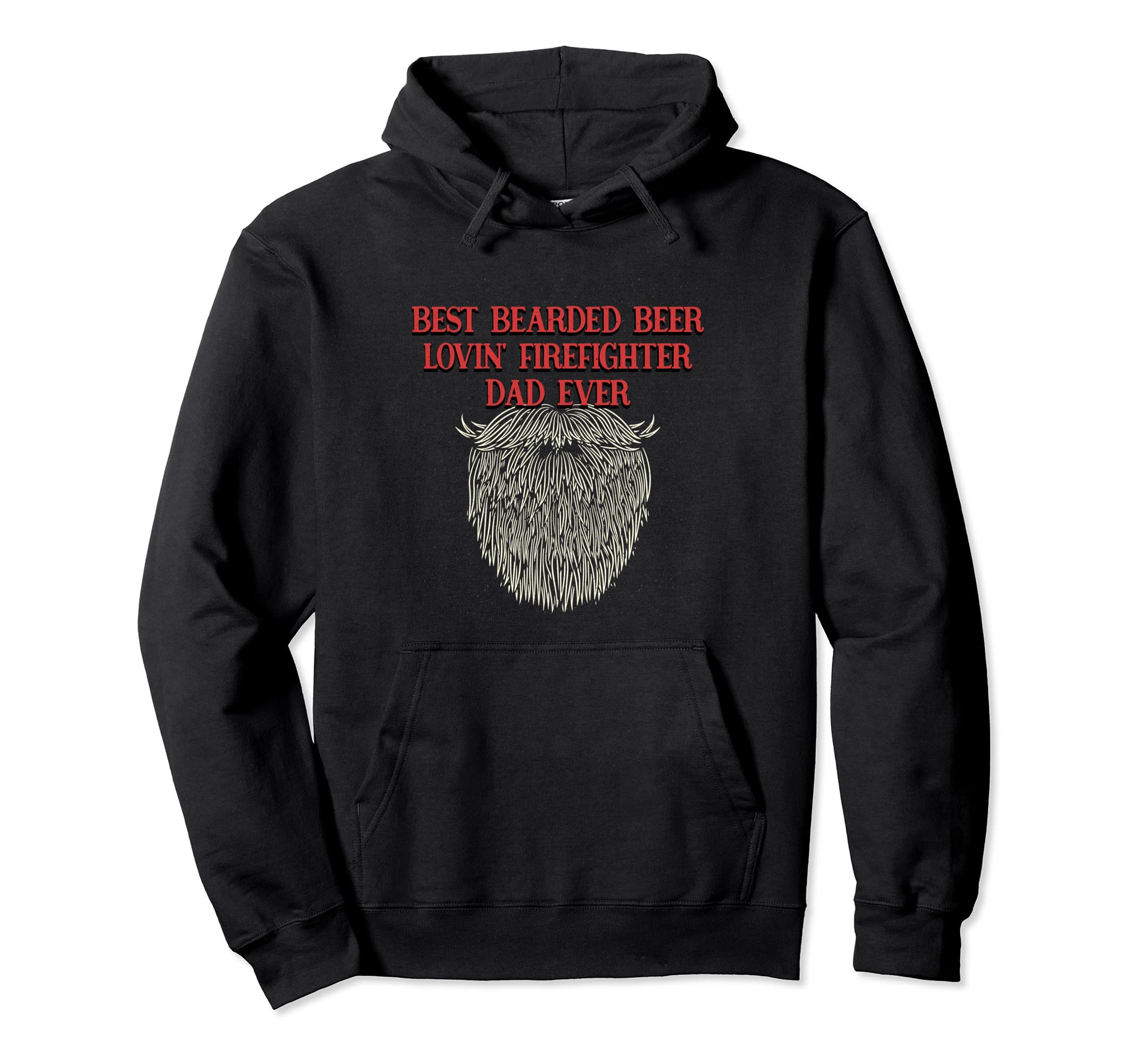 Best Bearded Beer Lovin Firefighter Hoodie - Aesthetic Graphic for Adults - T-Shirt, Sweatshirt, Hoodie