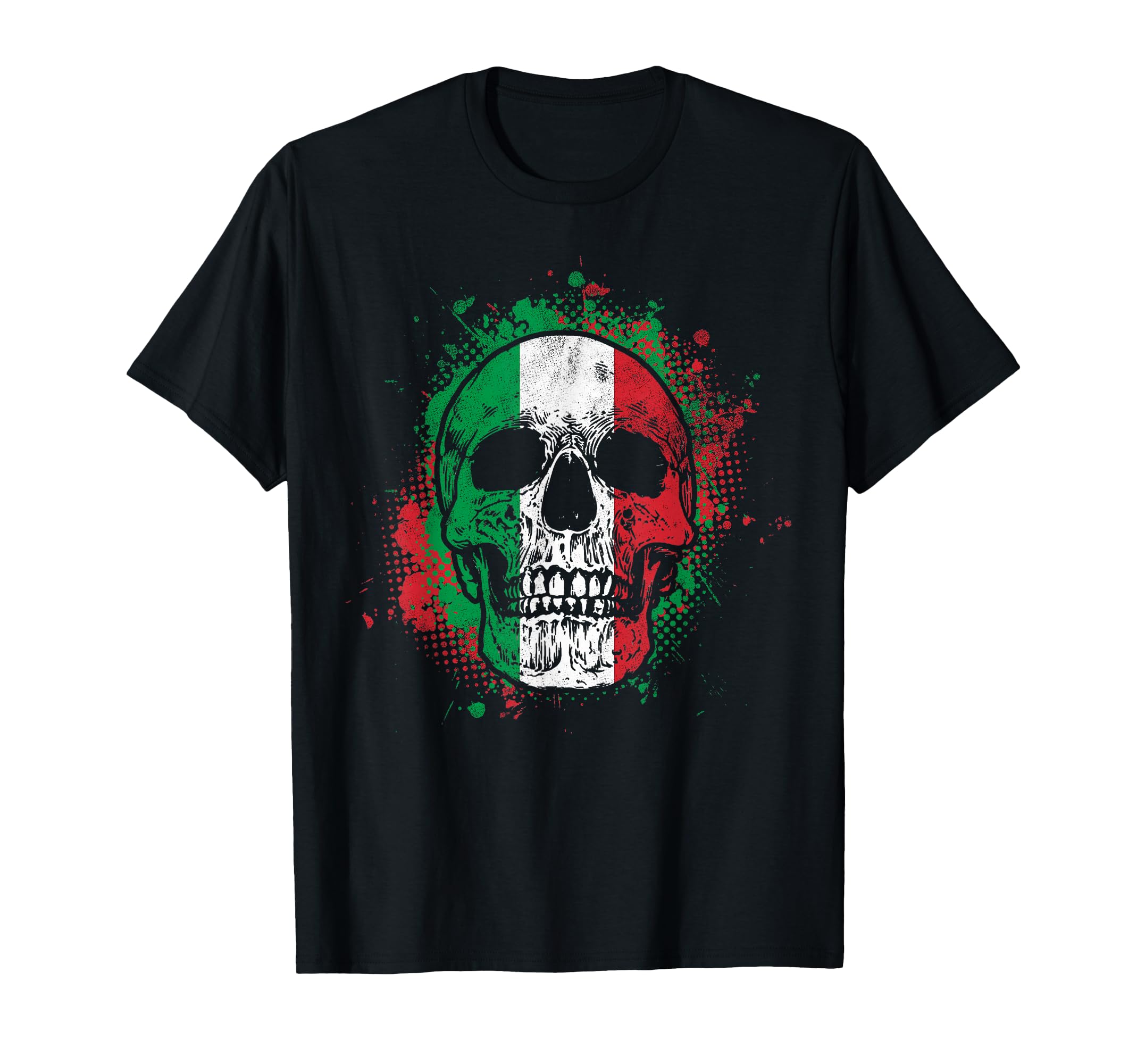 Italy Italian Flag Skull Soccer Fan T-Shirt - Fun Novelty Design Unisex - T-Shirt, Sweatshirt, Hoodie