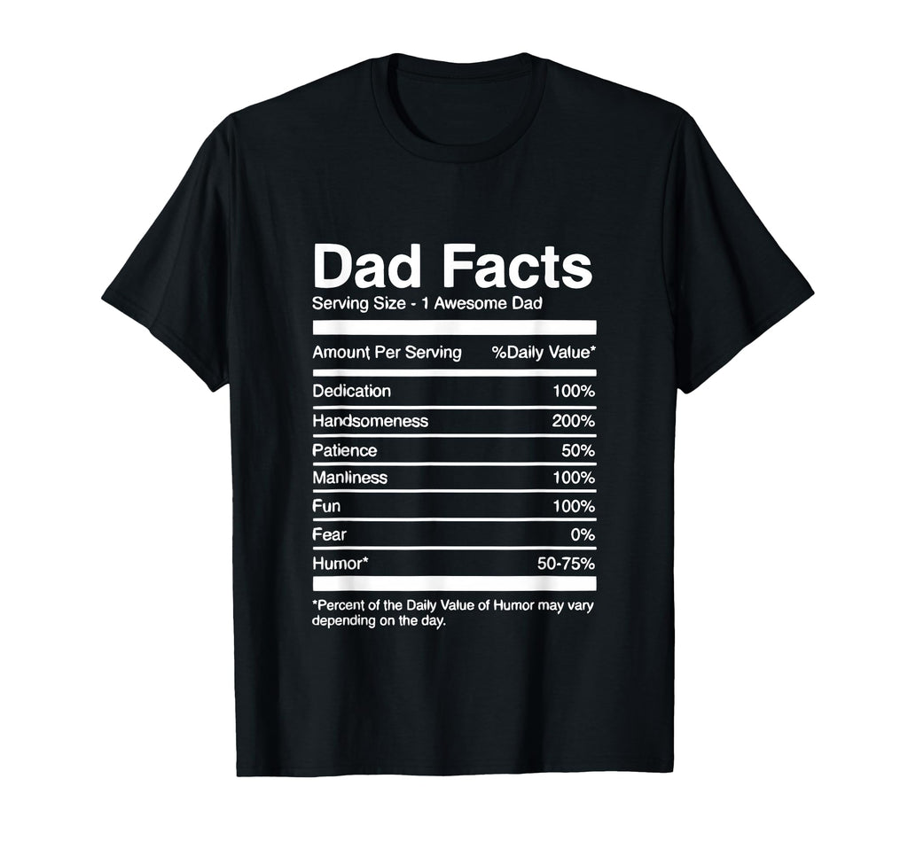 Virgo Co Designs Funny Dad Nutritional T-Shirt - Novelty Apparel Men Women - T-Shirt, Sweatshirt, Hoodie