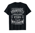 Legend Since January 1986 40 Years T-Shirt - Casual Everyday Wear Unisex - T-Shirt, Sweatshirt, Hoodie