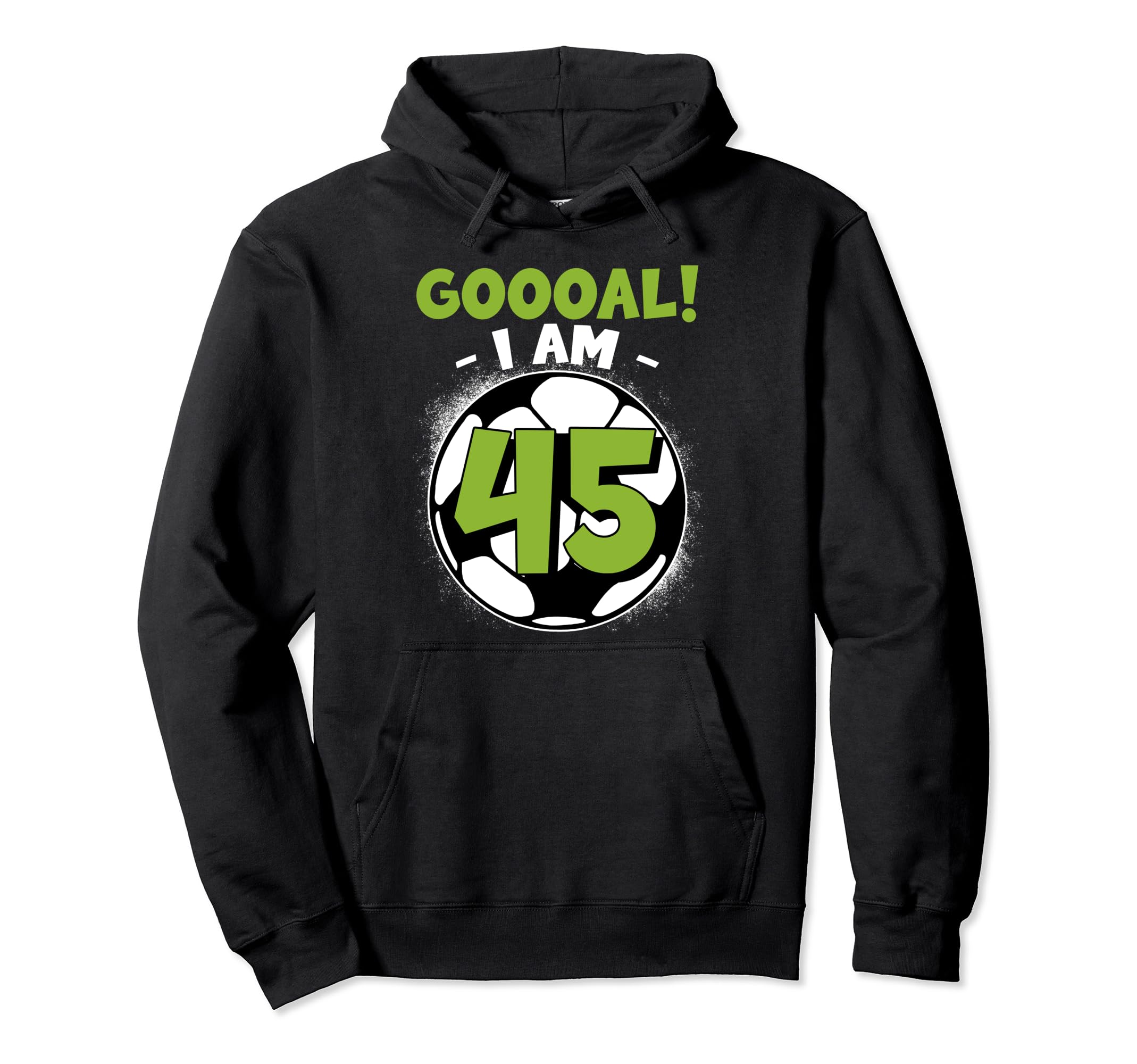 45 Year Old Birthday Soccer Themed Hoodie - Aesthetic Graphic Men Women - T-Shirt, Sweatshirt, Hoodie