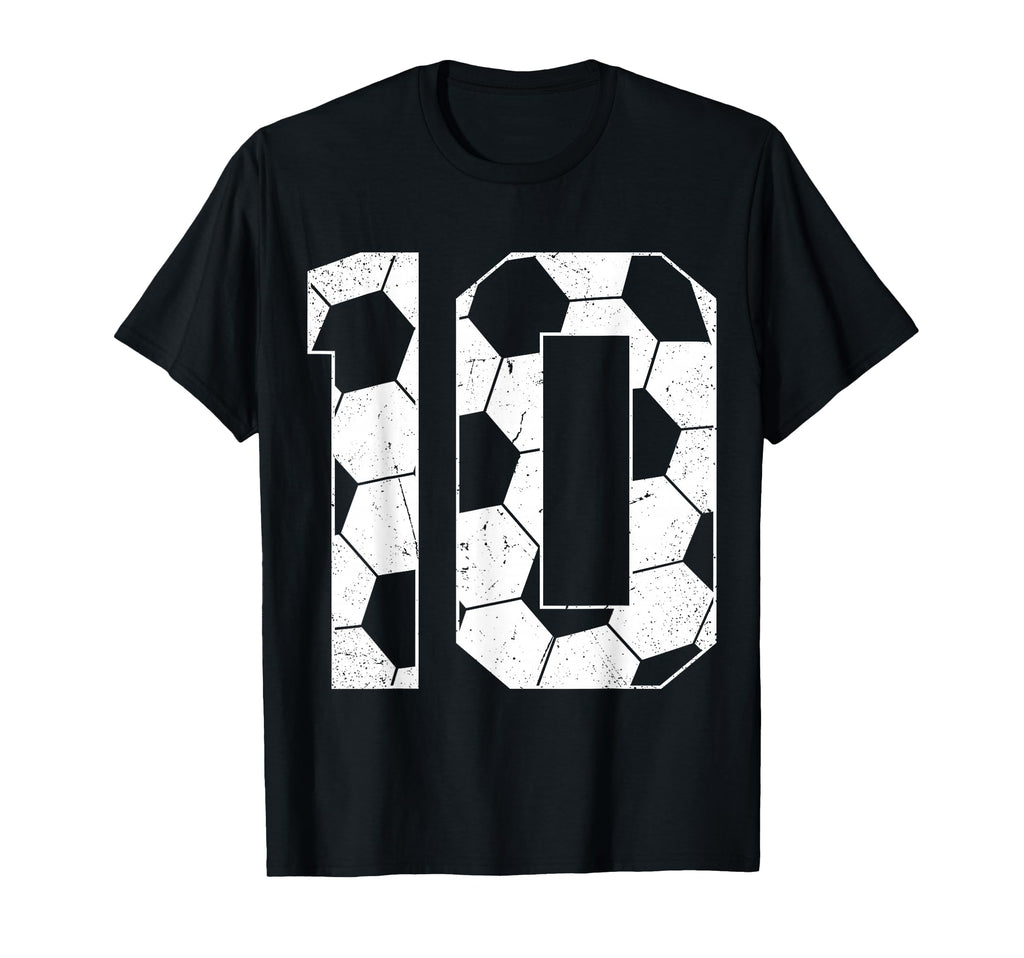 10Th Birthday Soccer Player Football T-Shirt - Minimalist Print for Adults - T-Shirt, Sweatshirt, Hoodie