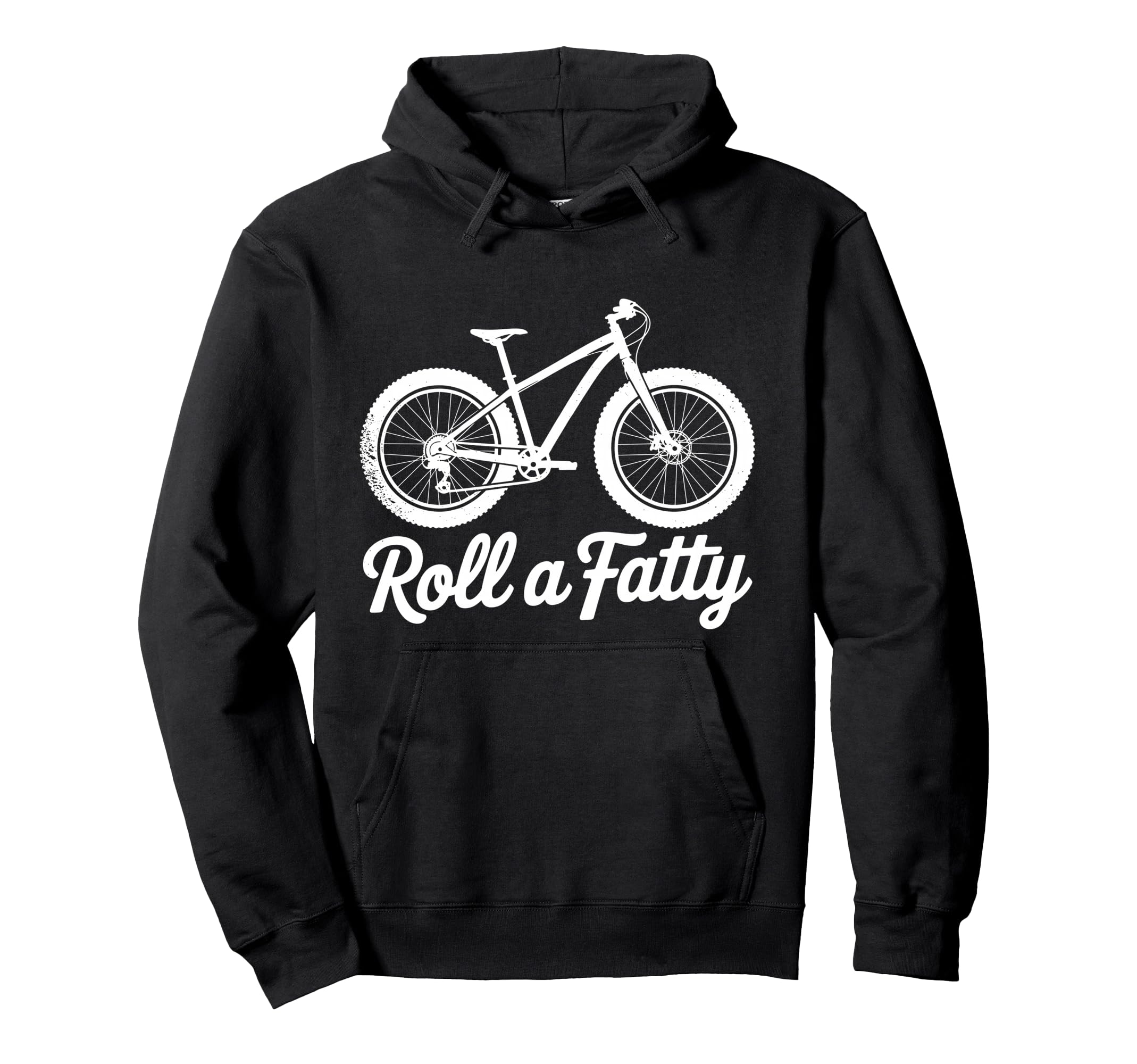 Fat Bike Fatbike Fat Tire Bike Hoodie - Minimalist Print for Adults - T-Shirt, Sweatshirt, Hoodie