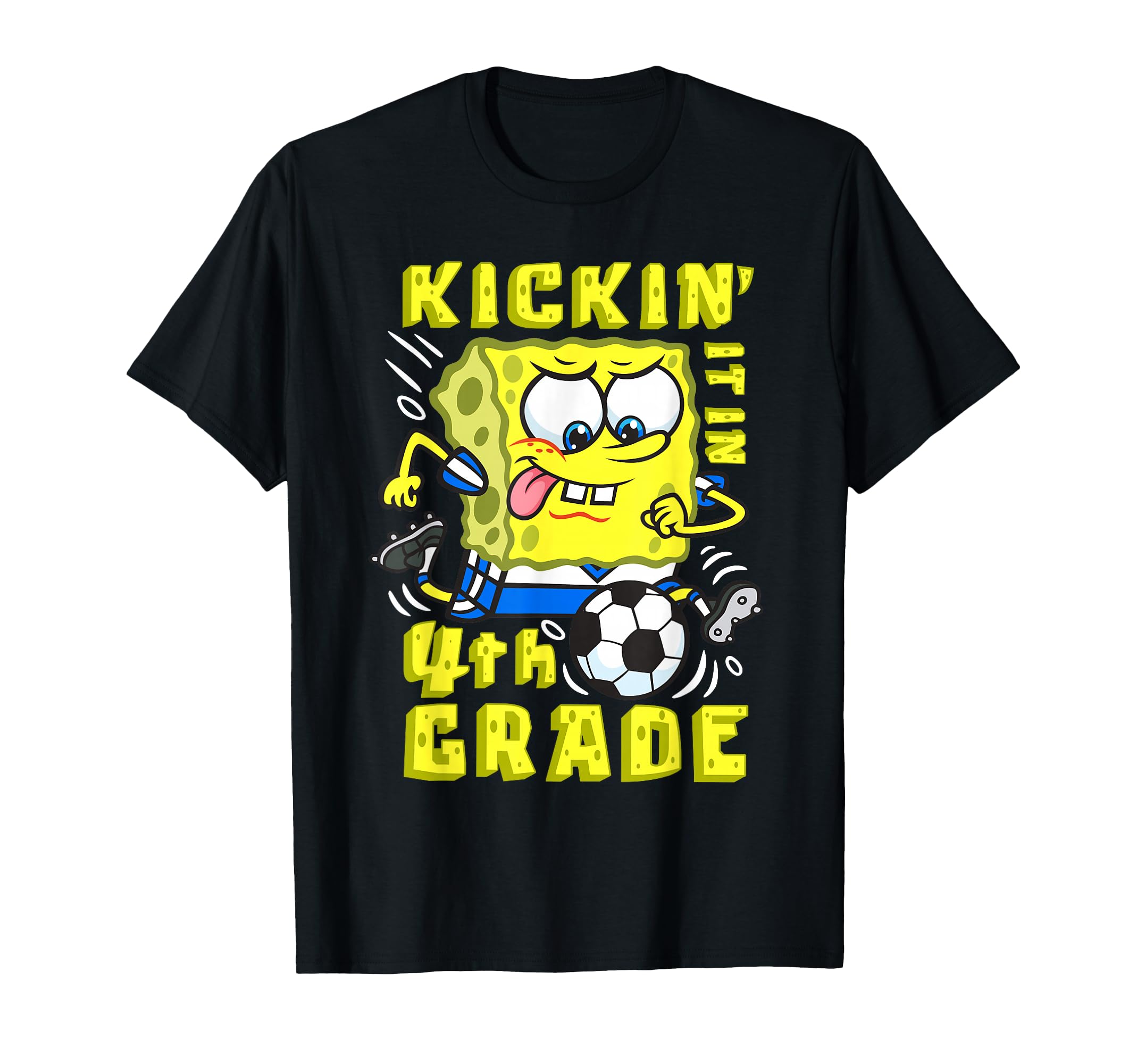 Spongebob Kickin It 4Th Grade School T-Shirt - Novelty Apparel Unisex - T-Shirt, Sweatshirt, Hoodie