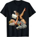 Vintage WW2 Pinup Girl Pop Art Mechanic Shop Calendar - Adult & Kids T-Shirts, Sweatshirts & Hoodies apparel design preview 1