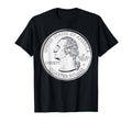 Usa Quarter Dollar 25 Cents America T-Shirt - Novelty Apparel for Adults - T-Shirt, Sweatshirt, Hoodie