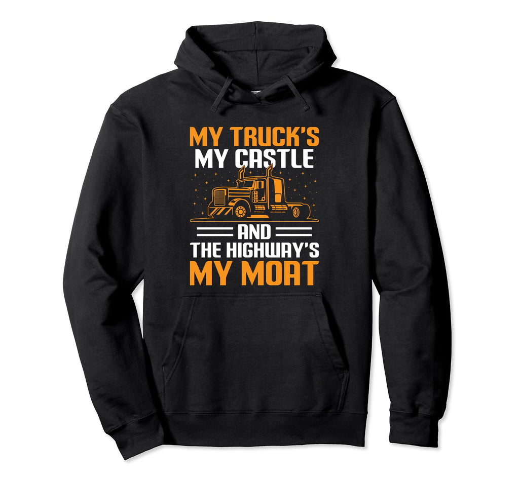 Trucker Driving Dad Trucker Father Hoodie - Novelty Apparel for Adults - T-Shirt, Sweatshirt, Hoodie