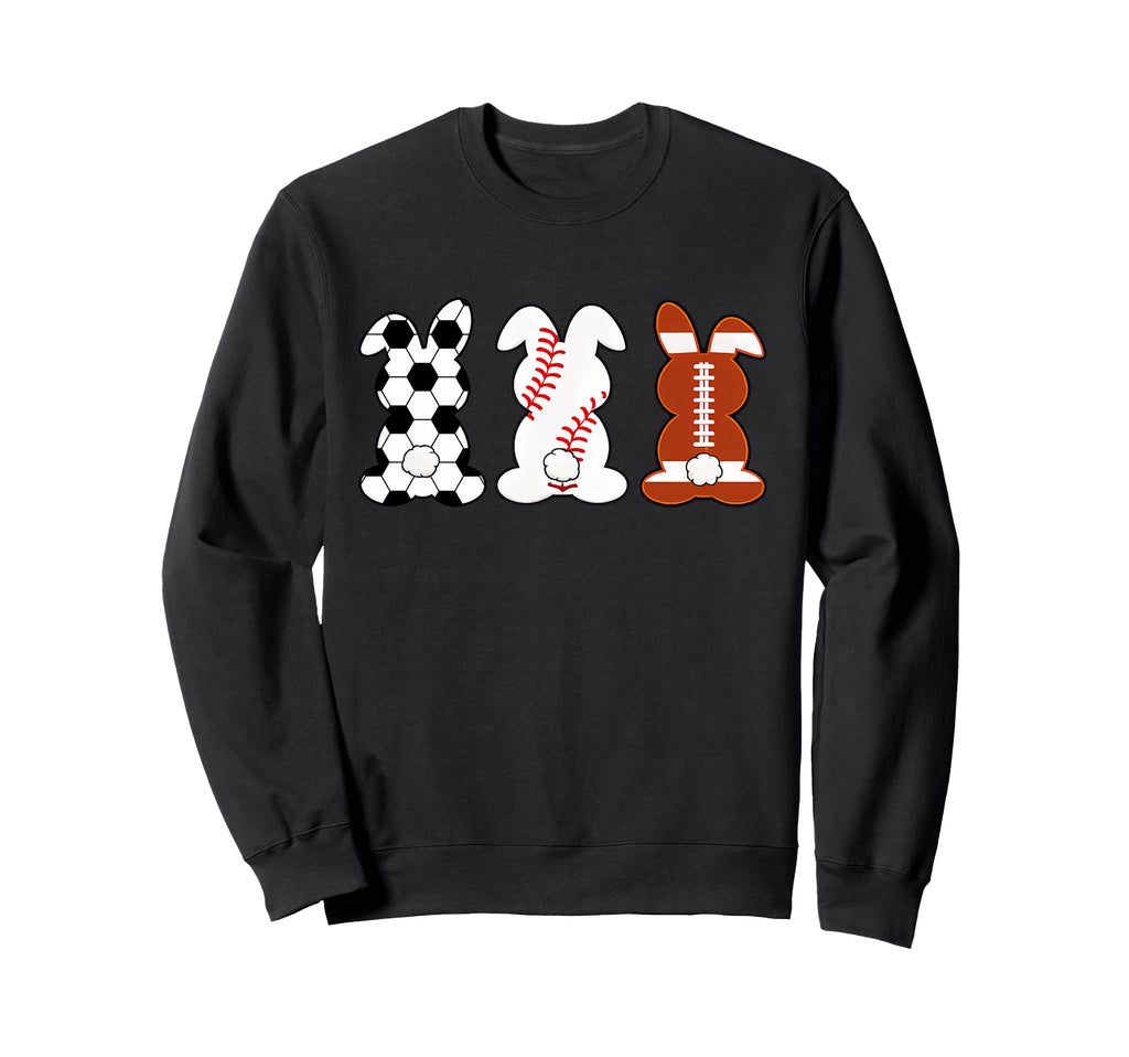Bunny Football Baseball Sport Funny Sweatshirt - Trendy Graphic for Adults - T-Shirt, Sweatshirt, Hoodie