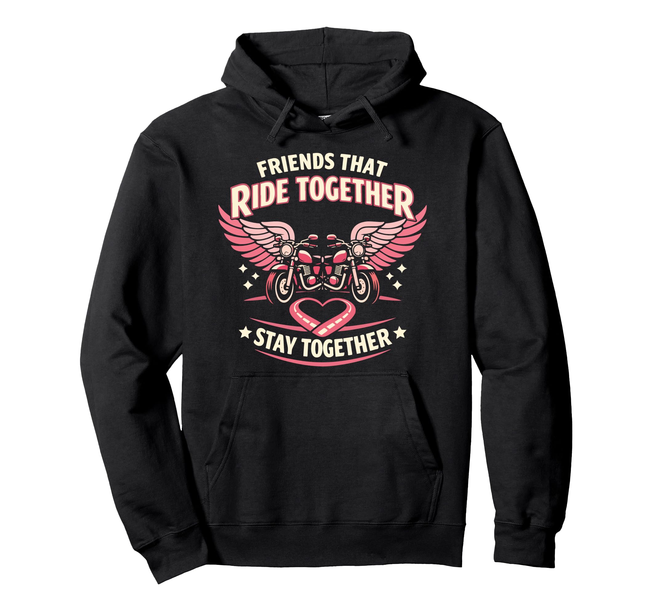 Motorcycle Biker Friends Buddies Hoodie - Casual Everyday Wear Unisex - T-Shirt, Sweatshirt, Hoodie