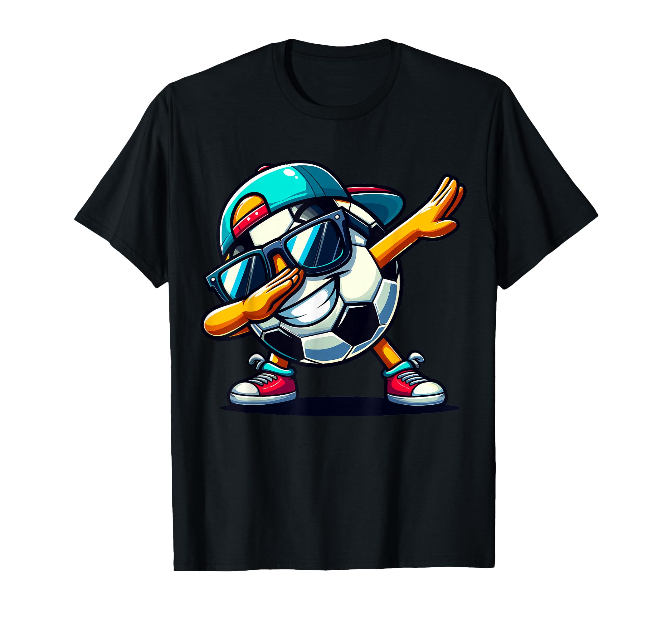 Dabbing Soccer Ball Player T-Shirt - Graphic Print for Adults - T-Shirt, Sweatshirt, Hoodie