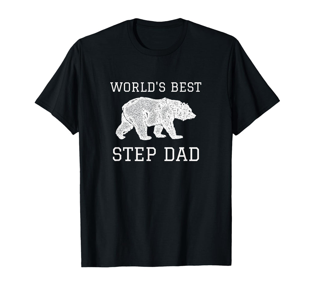 Worlds Best Step Dad Bear Gift Stepdad T-Shirt - Trendy Graphic Unisex - T-Shirt, Sweatshirt, Hoodie