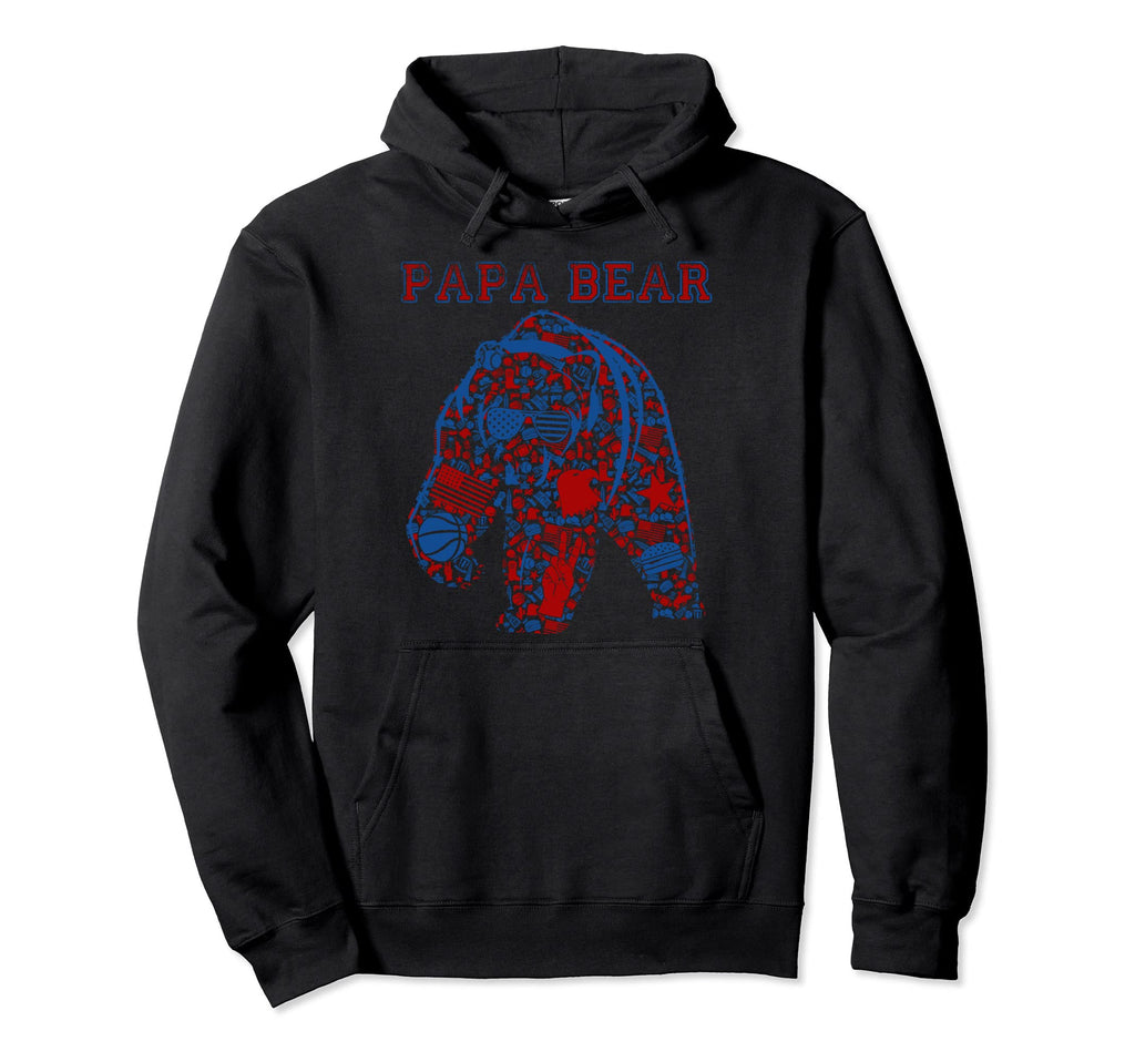 Papa Bear Best Father Ever Gift Hoodie - Novelty Apparel for Adults - T-Shirt, Sweatshirt, Hoodie