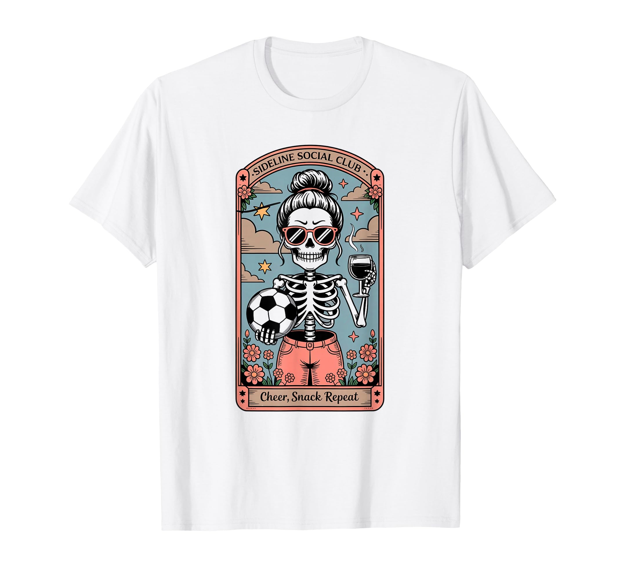 Sideline Social Club Skeleton T-Shirt - Fun Novelty Design for Adults - T-Shirt, Sweatshirt, Hoodie