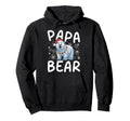 Funny Papa Bear Lights Santa Hat Hoodie - Unique Graphic for Adults - T-Shirt, Sweatshirt, Hoodie