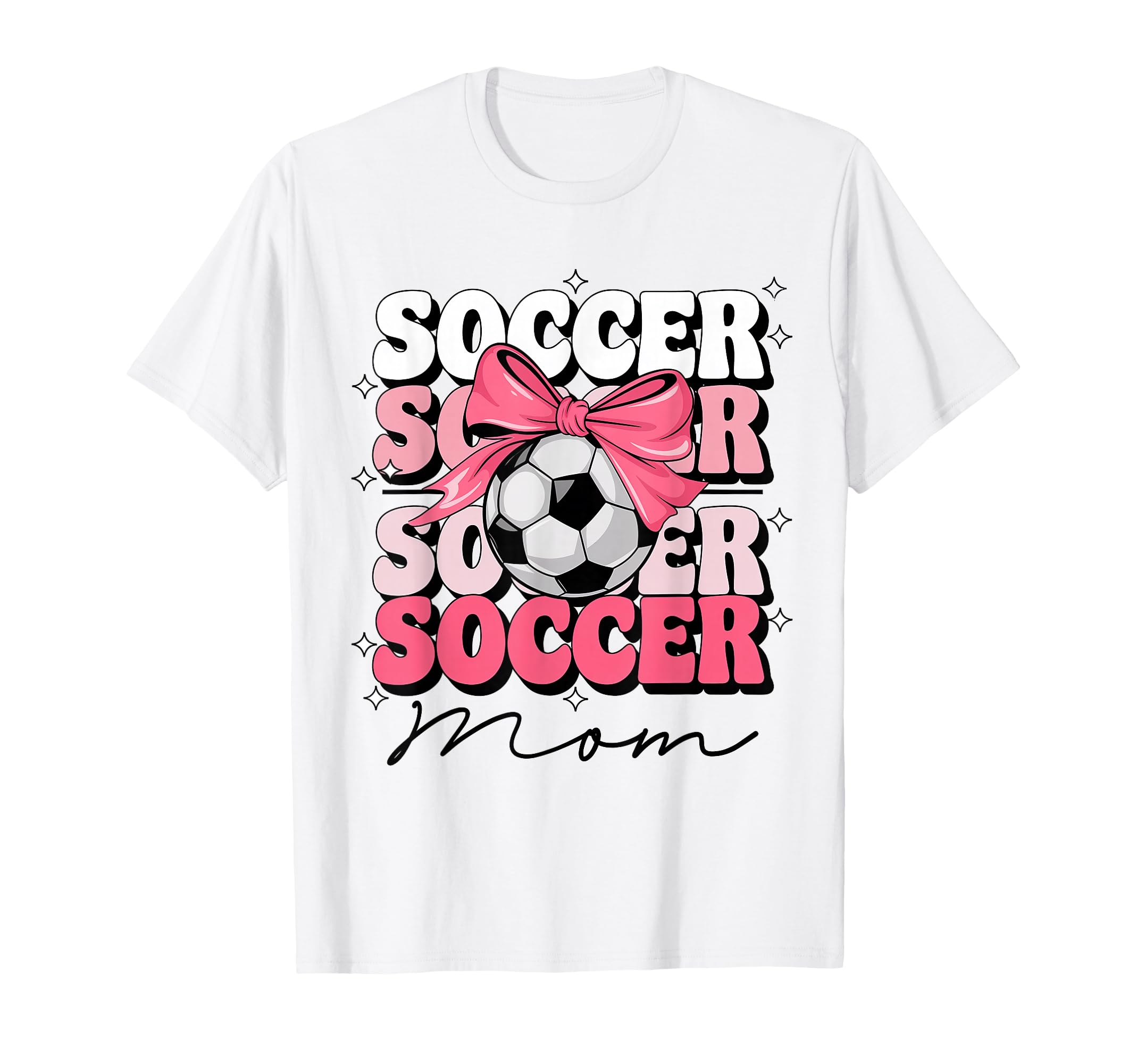 Groovy Soccer Mom Mother Coquette Bow T-Shirt - Custom Art Print Men Women - T-Shirt, Sweatshirt, Hoodie