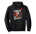 Tunisian Flag Football Fans Tunisian Hoodie - Fun Novelty Design Men Women - T-Shirt, Sweatshirt, Hoodie
