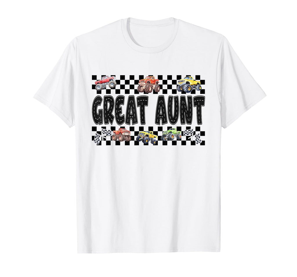 Great Aunt Monster Truck Family Crew T-Shirt - Minimalist Print Men Women - T-Shirt, Sweatshirt, Hoodie