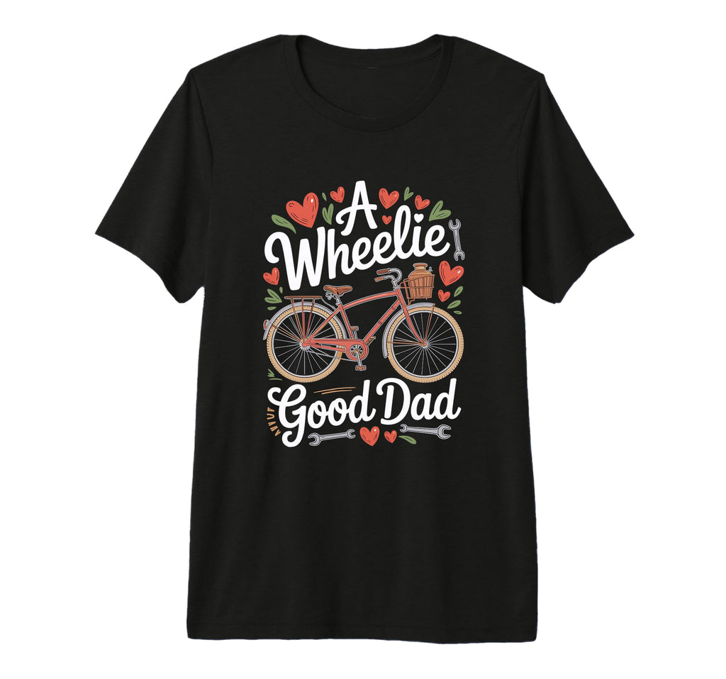 Mens Fathers Day Wheelie Good Dad Biking T-Shirt - Trendy Graphic Unisex - T-Shirt, Sweatshirt, Hoodie