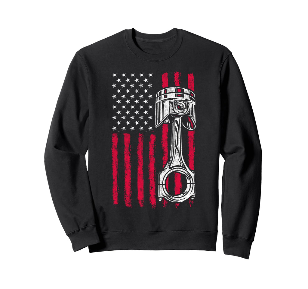 Us Flag Mechanic Dad Rrepair Guy Car Sweatshirt - Trendy Graphic Men Women - T-Shirt, Sweatshirt, Hoodie