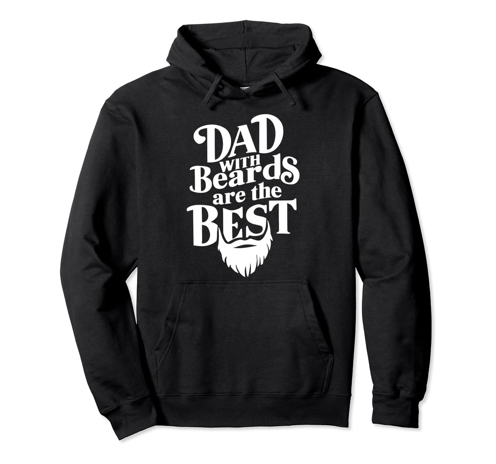 Bearded Dad Novelty Funny Best Beard Hoodie - Minimalist Print Men Women - T-Shirt, Sweatshirt, Hoodie