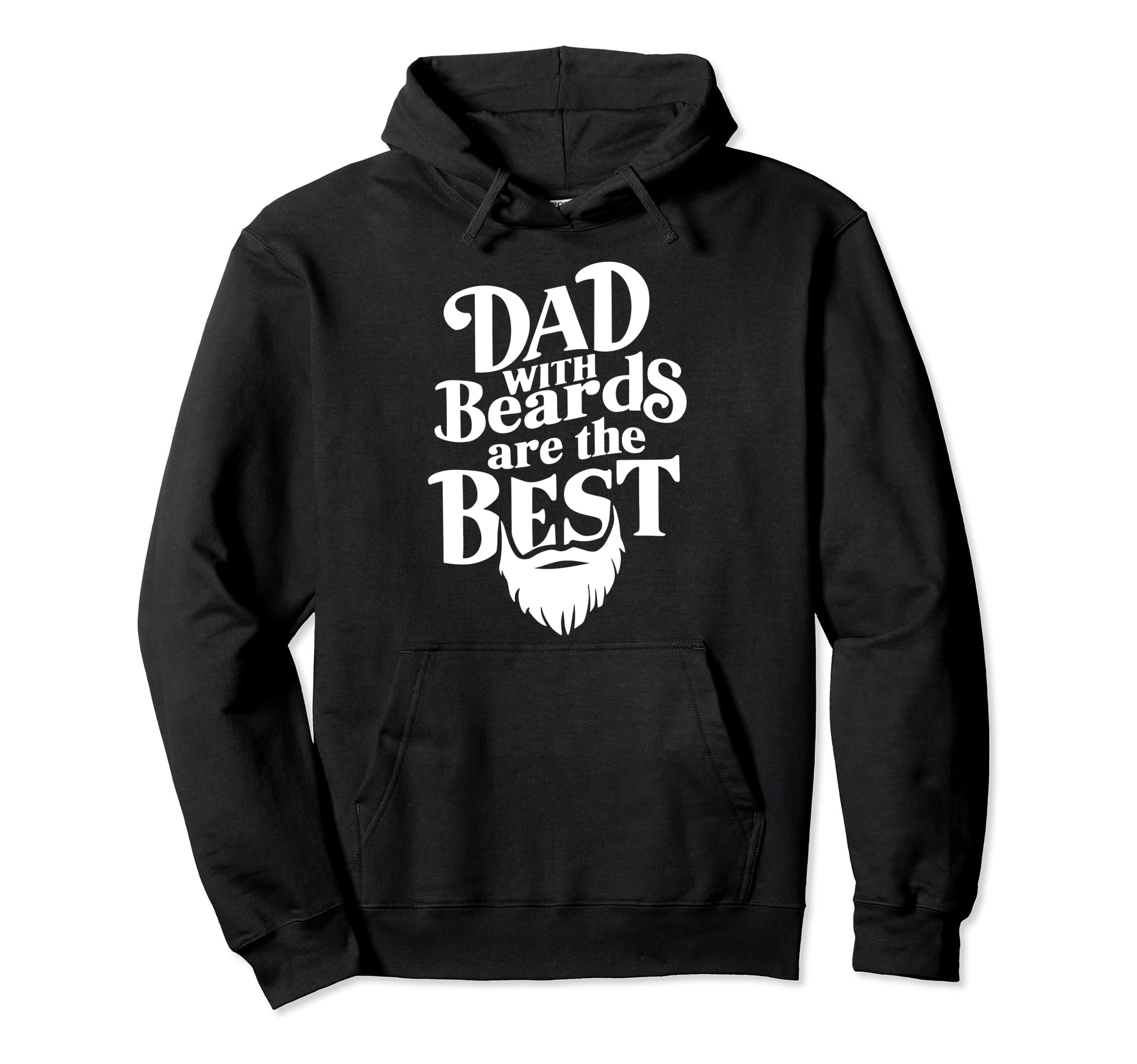 Bearded Dad Novelty Funny Best Beard Hoodie - Minimalist Print Men Women - T-Shirt, Sweatshirt, Hoodie