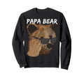 Papa Bear Sunglasses Fathers Sweatshirt - Casual Everyday Wear for Adults - T-Shirt, Sweatshirt, Hoodie