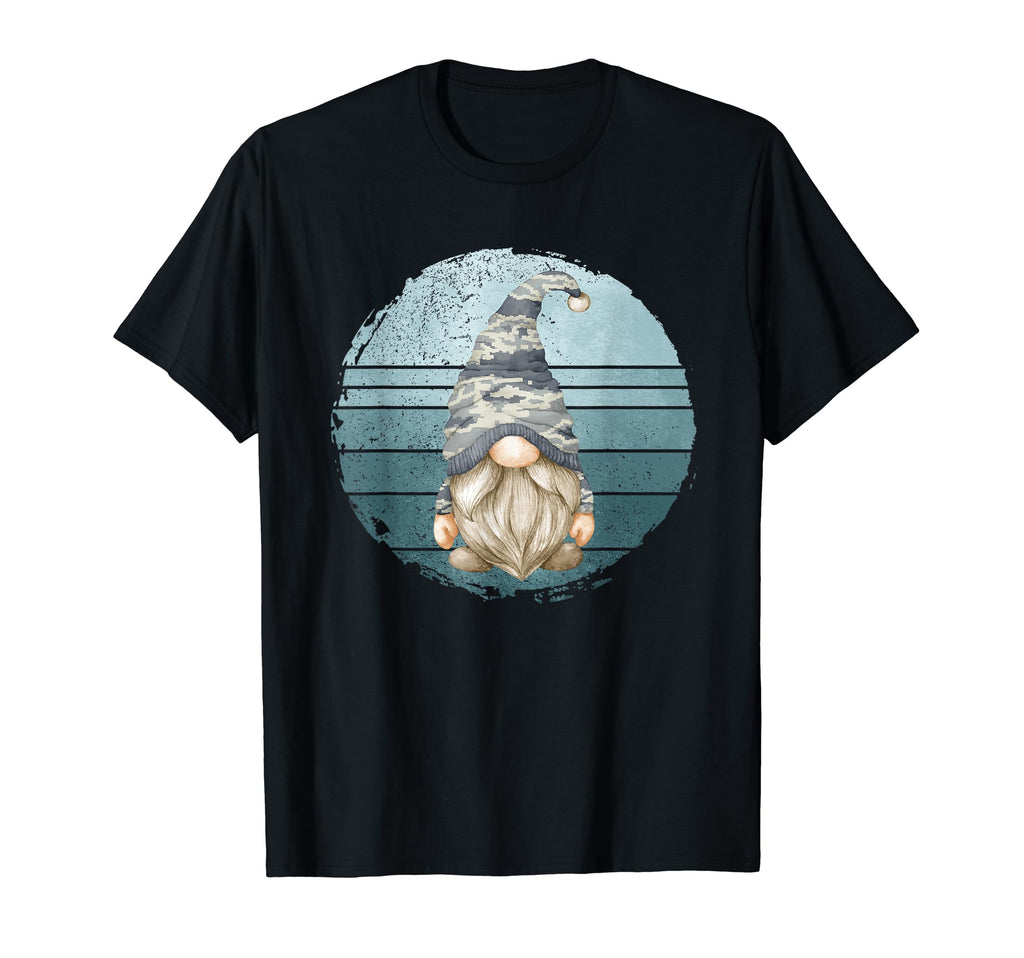 Camouflage Military Gnome Veteran Dad T-Shirt - Trendy Graphic Men Women - T-Shirt, Sweatshirt, Hoodie