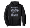 Papa Bear 1 Cub 1 Child Dad Grandpa Hoodie - Trendy Graphic for Adults - T-Shirt, Sweatshirt, Hoodie