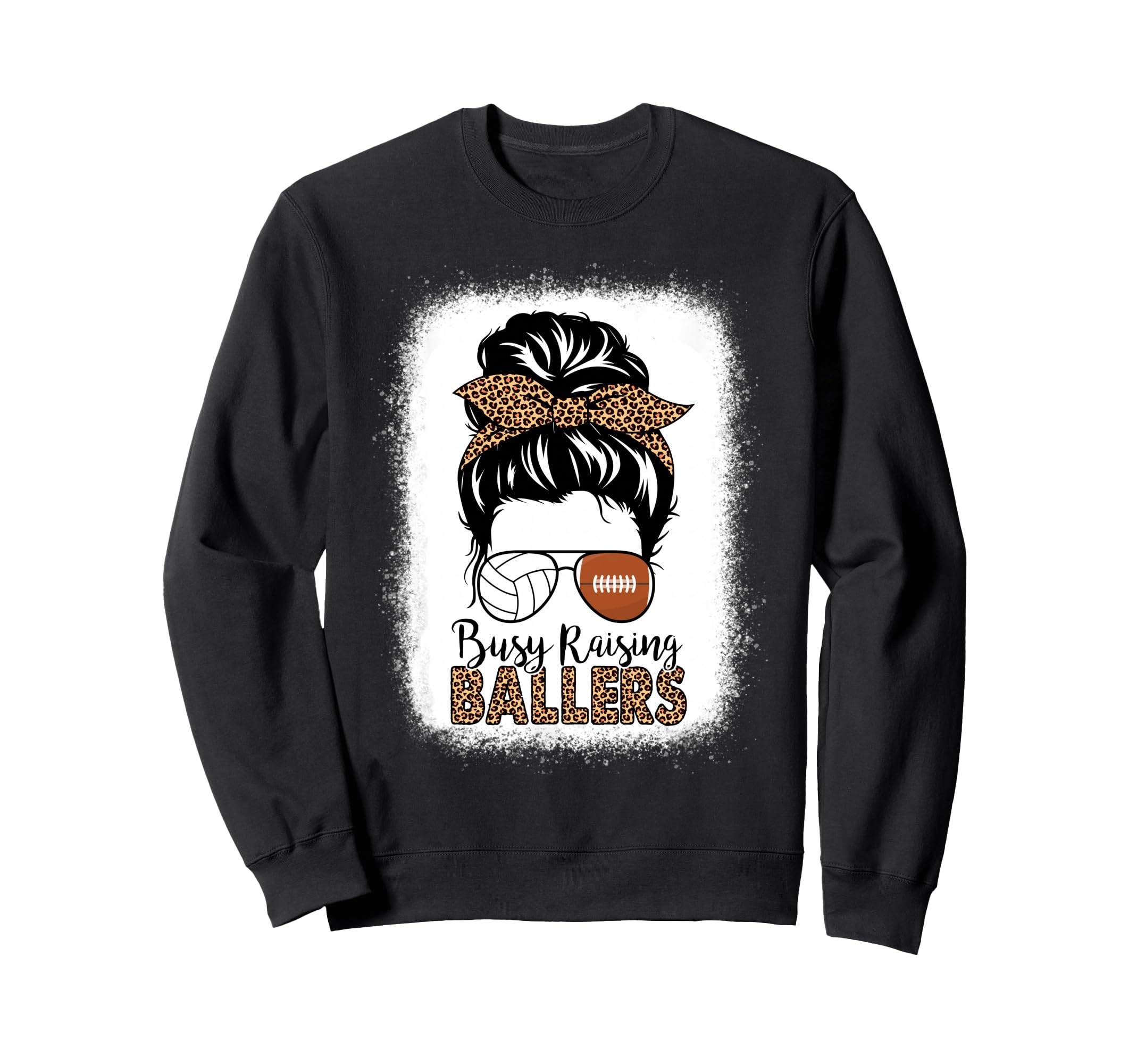 Volleyball And Football Mom Messy Sweatshirt - Streetwear Style Men Women - T-Shirt, Sweatshirt, Hoodie