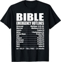 Bible Emergency Numbers Funny Hotline Christian Gift - Adult & Kids T-Shirts, Sweatshirts & Hoodies apparel design preview 1