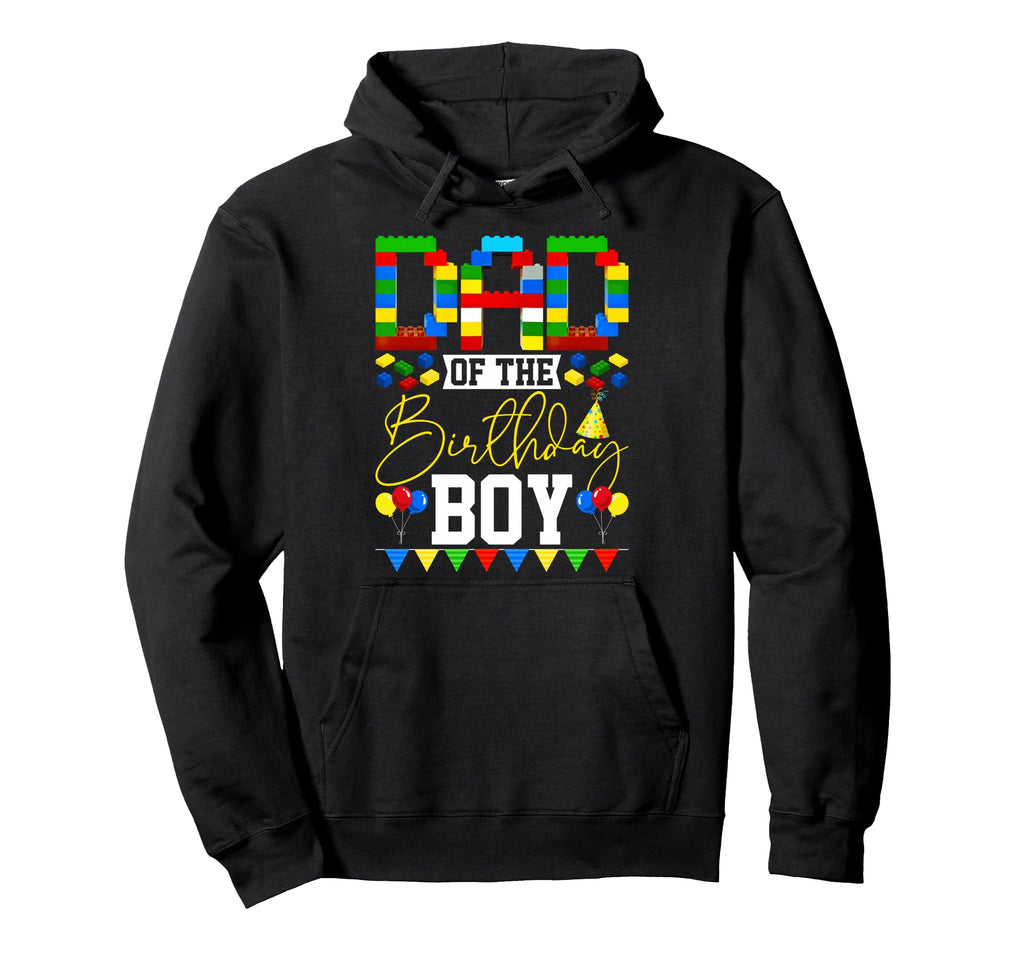 Dad Birthday Building Block Lover Hoodie - Fun Novelty Design Men Women - T-Shirt, Sweatshirt, Hoodie